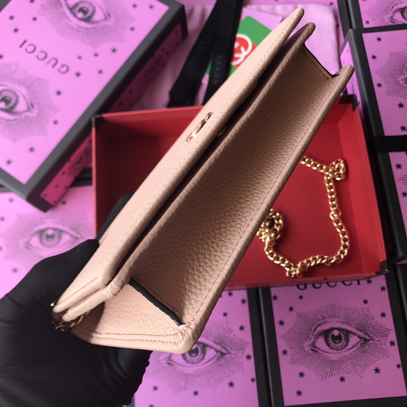 Gucci GG Marmont Chain Wallet 497985 Pink